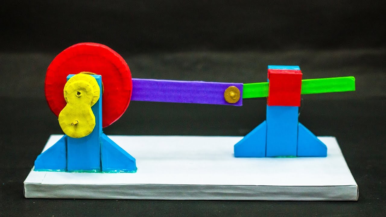 Figure 2: Working Model Setup, Scientific Diagram & Project Prototype for Scotch Yoke Rotary To Linear Conversion Model