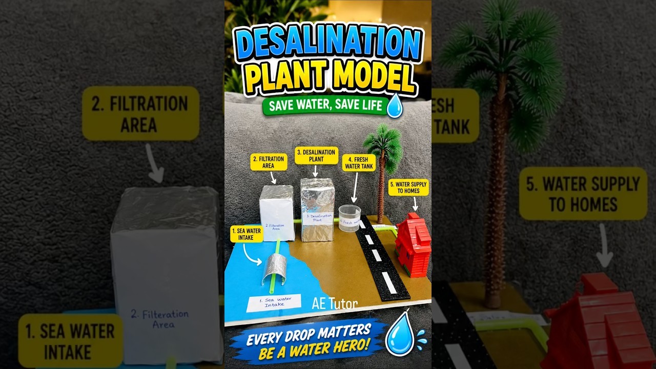 Figure 4: Working Model Setup, Scientific Diagram & Project Prototype for Sea Water Desalination Working Model