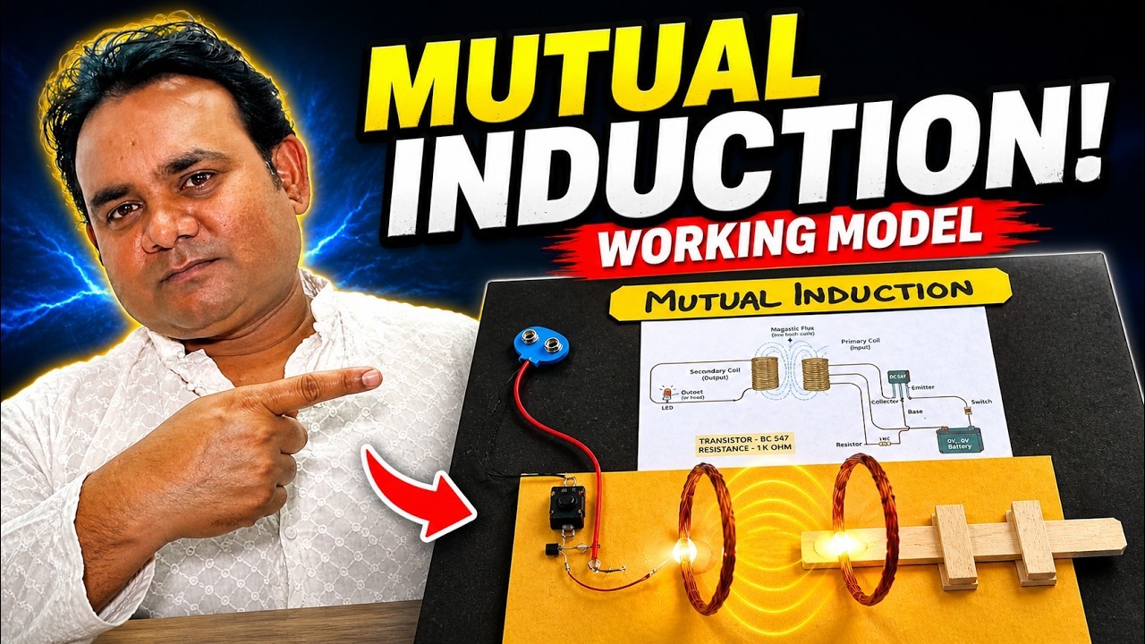 Figure 4: Working Model Setup, Scientific Diagram & Project Prototype for Self Induction And Mutual Induction Working Model