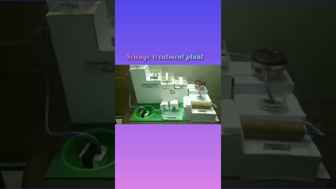 Figure 2: Working Model Setup, Scientific Diagram & Project Prototype for Sewage Treatment Plant Working Model