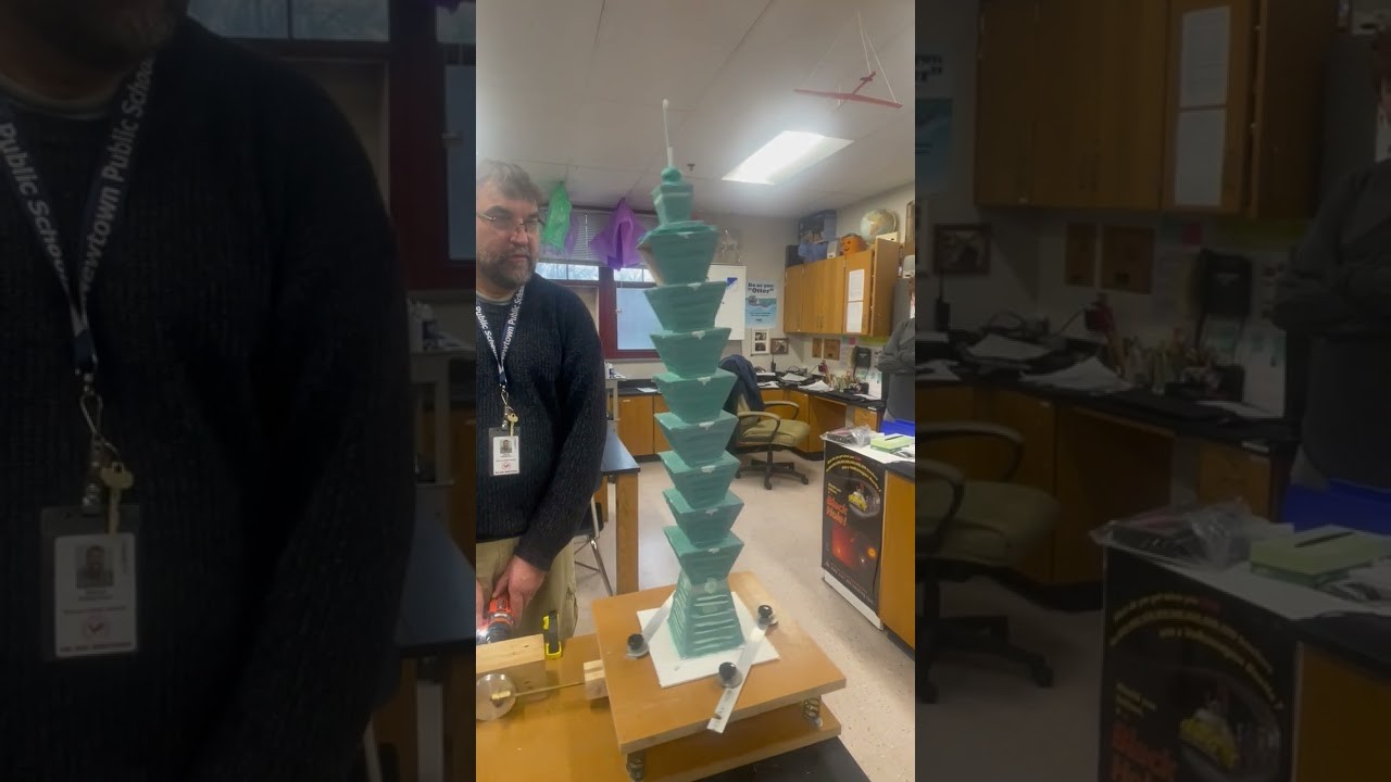 Figure 1: Working Model Setup, Scientific Diagram & Project Prototype for Shake Table Tuned Mass Damper Skyscraper Model