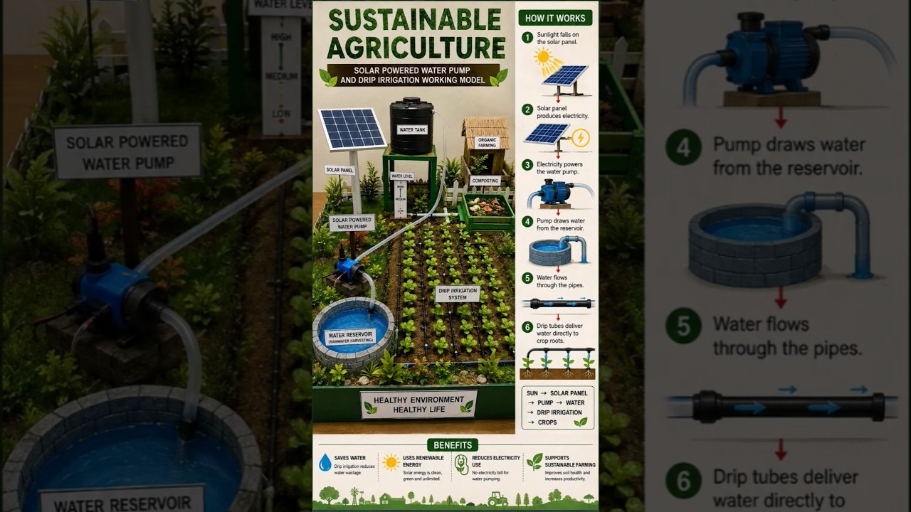 Figure 1: Working Model Setup, Scientific Diagram & Project Prototype for Smart Agriculture Working Model For Science Exhibition
