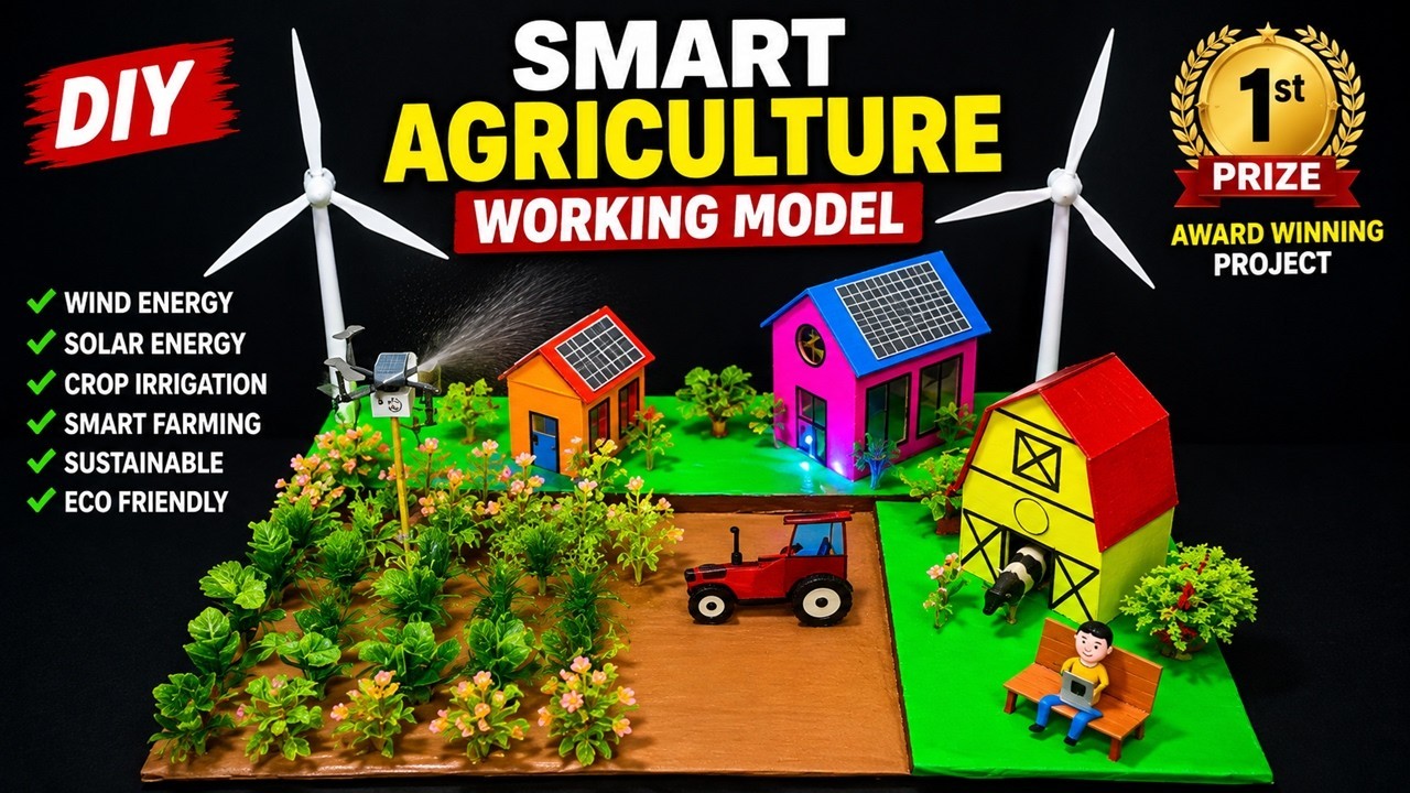 Figure 3: Working Model Setup, Scientific Diagram & Project Prototype for Smart Agriculture Working Model For Science Exhibition