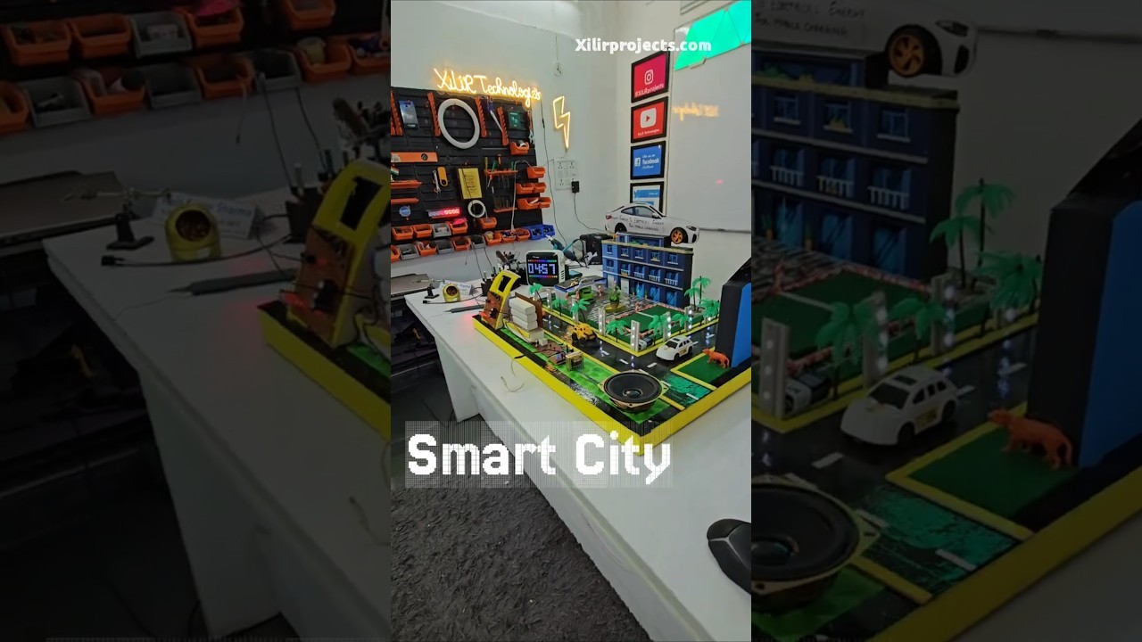 Figure 4: Working Model Setup, Scientific Diagram & Project Prototype for Smart City Working Model With All Sensors