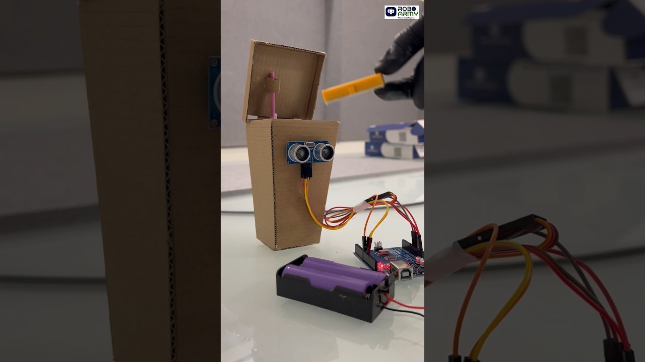 Figure 2: Working Model Setup, Scientific Diagram & Project Prototype for Smart Dustbin Working Model Using Ultrasonic Sensor
