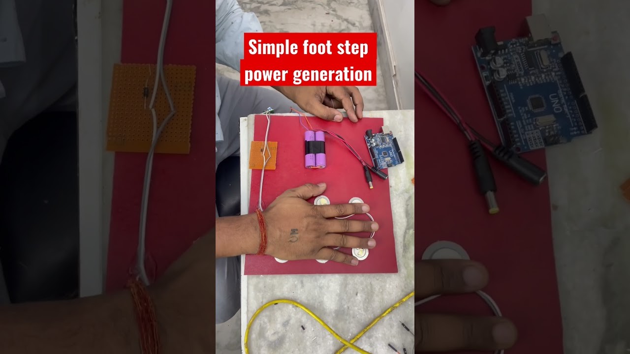 Figure 4: Working Model Setup, Scientific Diagram & Project Prototype for Smart Footstep Counter Pedometer Tilt Sensor Model