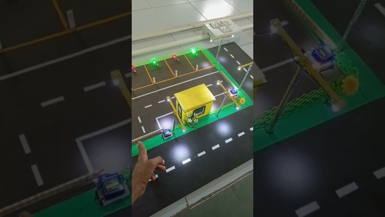 Figure 1: Working Model Setup, Scientific Diagram & Project Prototype for Smart Parking Lot Empty Slot Vacancy Indicator Board
