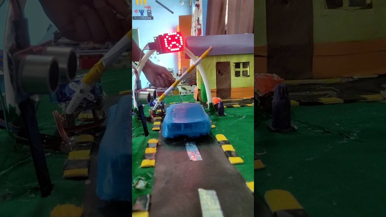 Figure 2: Working Model Setup, Scientific Diagram & Project Prototype for Smart Toll Tax Gate RFID Card Scanner Barrier Model