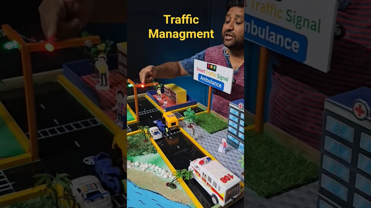 Figure 4: Working Model Setup, Scientific Diagram & Project Prototype for Smart Traffic Management System Using Density Sensors