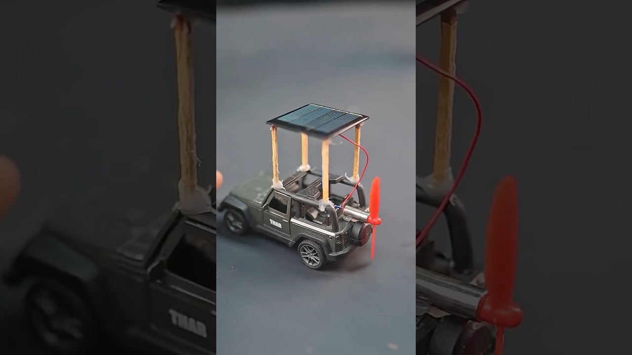 Figure 2: Working Model Setup, Scientific Diagram & Project Prototype for Solar Car Working Model Science Exhibition