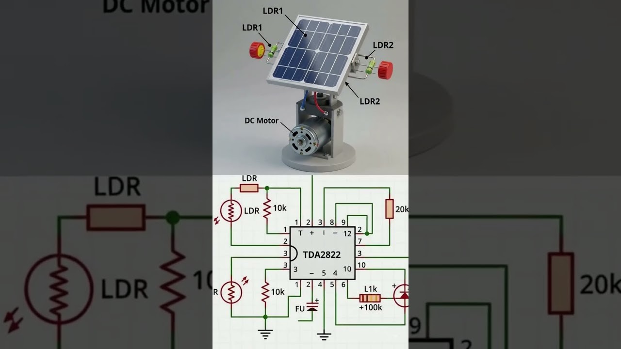 Figure 3: Working Model Setup, Scientific Diagram & Project Prototype for Solar Tracking System Working Model Using LDR
