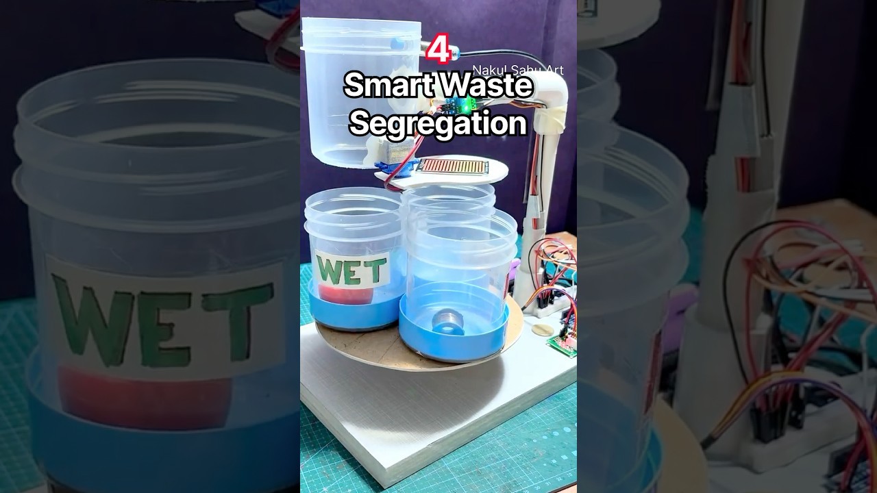 Figure 1: Working Model Setup, Scientific Diagram & Project Prototype for Solid Waste Segregation Working Model Dry And Wet Waste