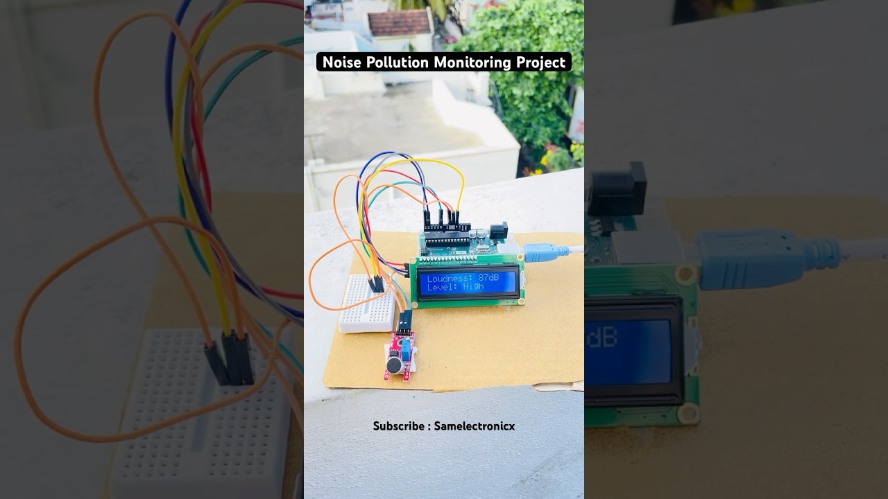 Figure 4: Working Model Setup, Scientific Diagram & Project Prototype for Sound Level Meter Decibel Noise Pollution Indicator Model