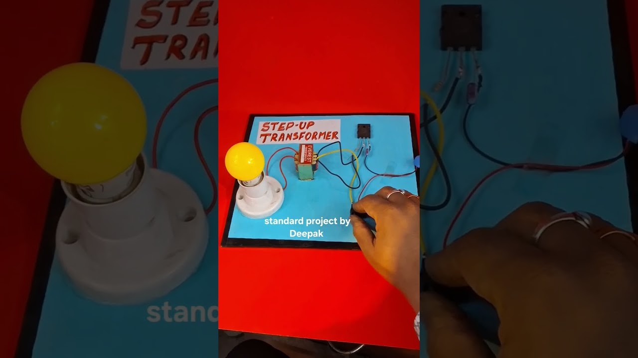 Figure 1: Working Model Setup, Scientific Diagram & Project Prototype for Step Up And Step Down Transformer Working Model