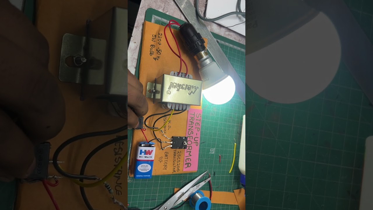 Figure 3: Working Model Setup, Scientific Diagram & Project Prototype for Step Up And Step Down Transformer Working Model