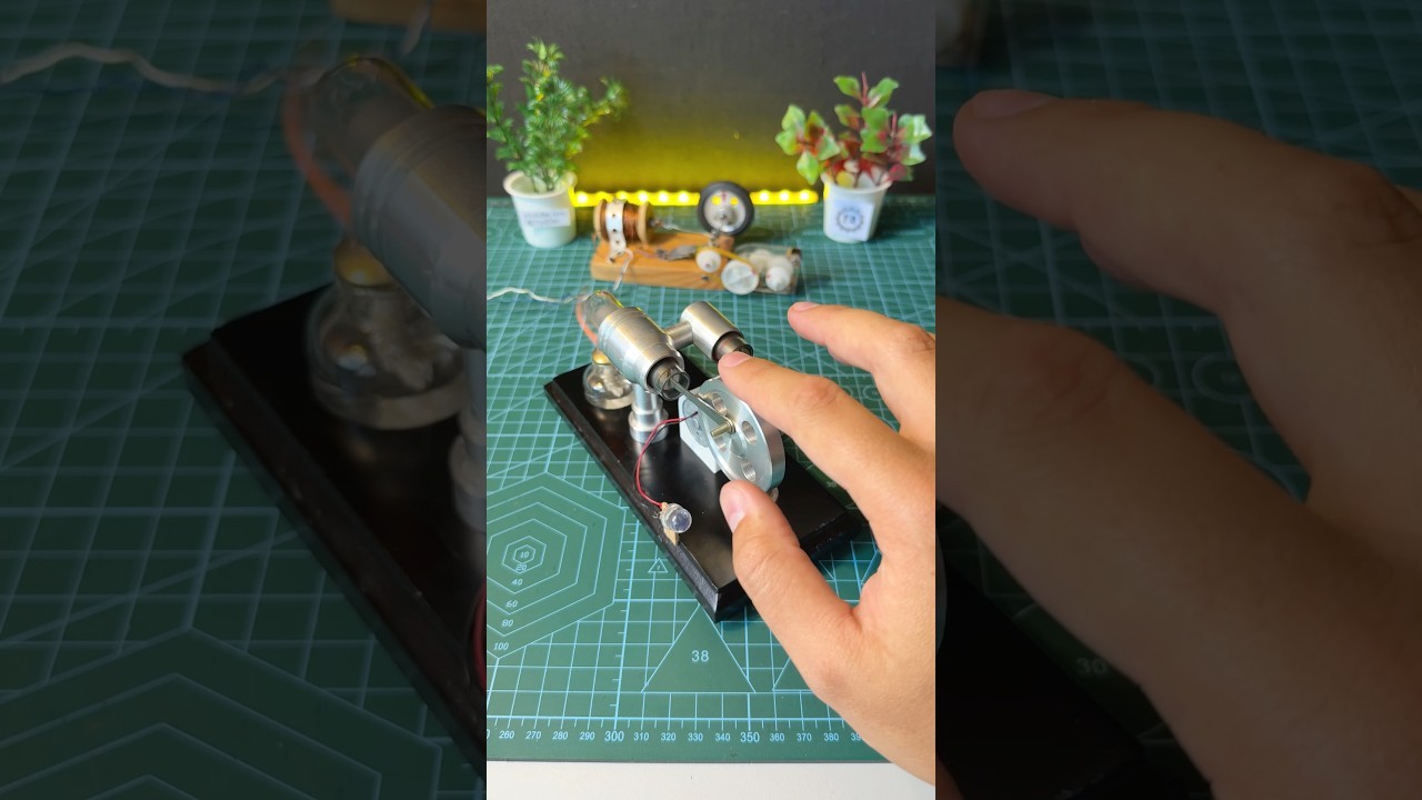 Figure 3: Working Model Setup, Scientific Diagram & Project Prototype for Stirling Engine Working Model Thermodynamics