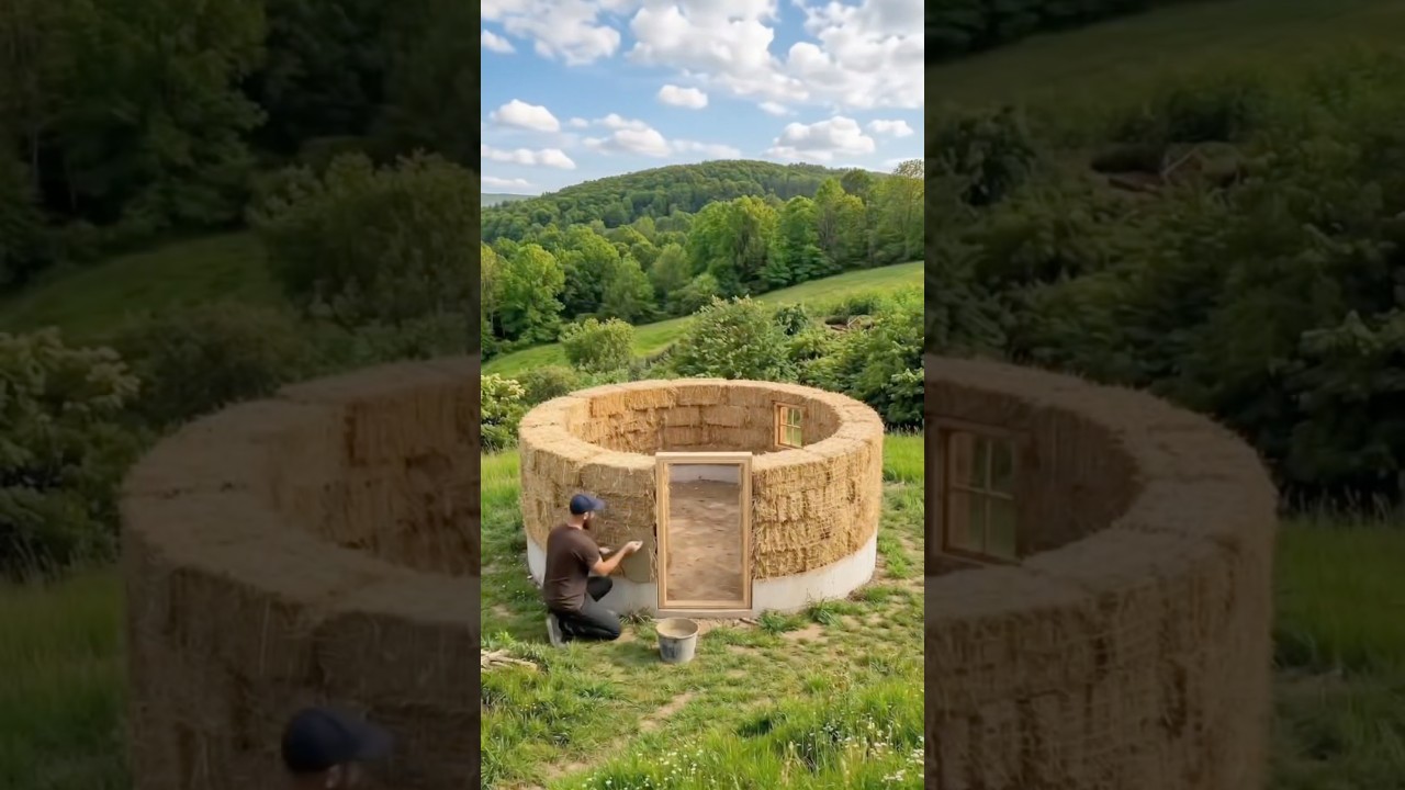 Figure 1: Working Model Setup, Scientific Diagram & Project Prototype for Straw Bale Wall Super Insulated Building Mockup