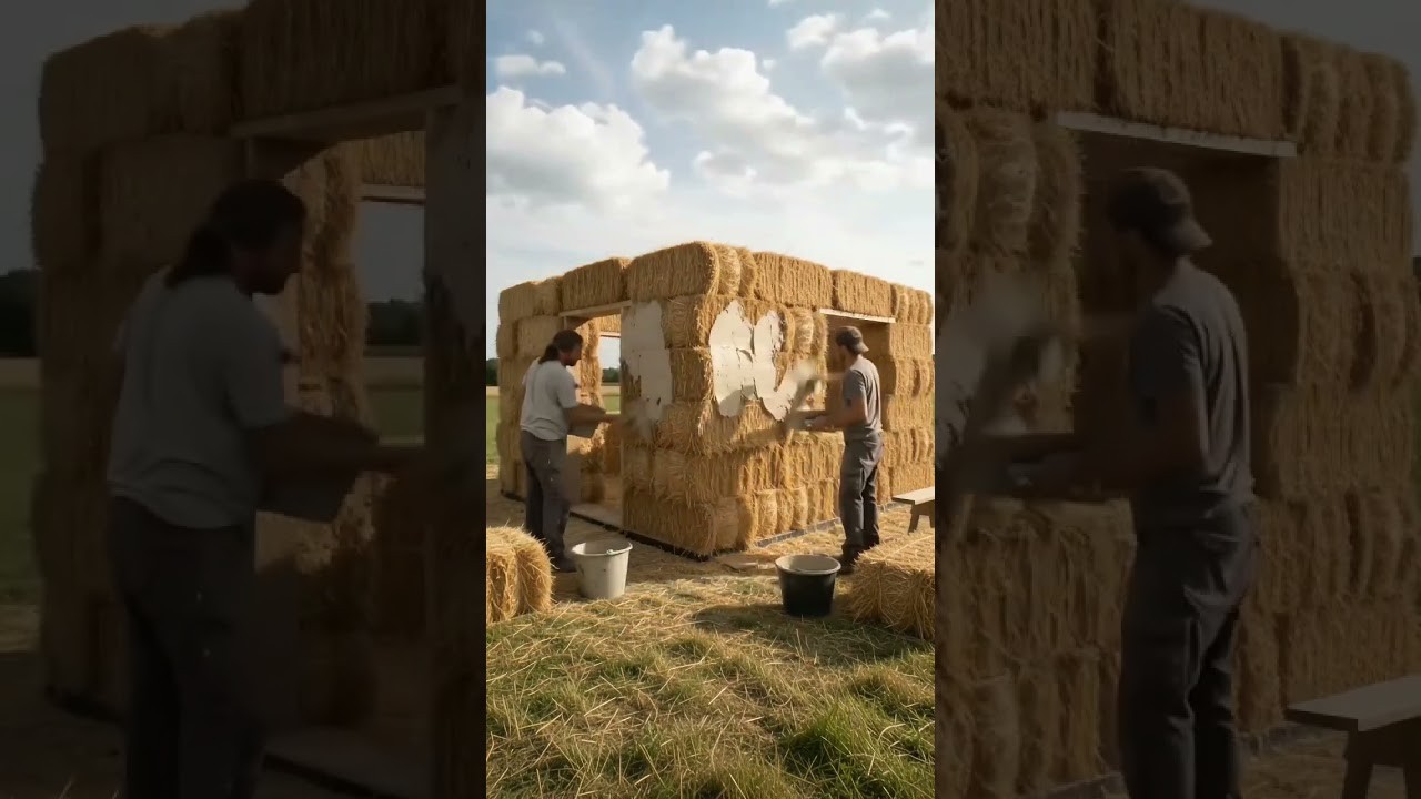 Figure 4: Working Model Setup, Scientific Diagram & Project Prototype for Straw Bale Wall Super Insulated Building Mockup