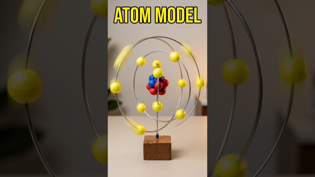 Figure 1: Working Model Setup, Scientific Diagram & Project Prototype for Structure Of Atom Working Model 3D