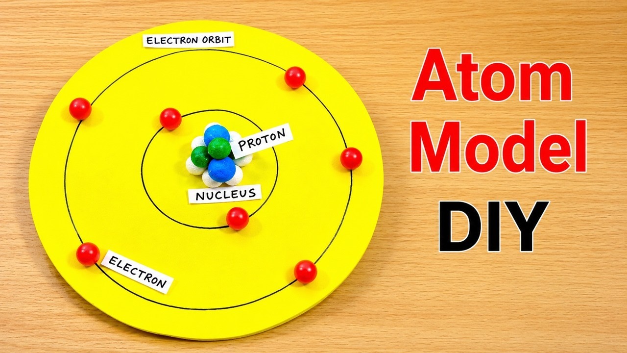 Figure 2: Working Model Setup, Scientific Diagram & Project Prototype for Structure Of Atom Working Model 3D