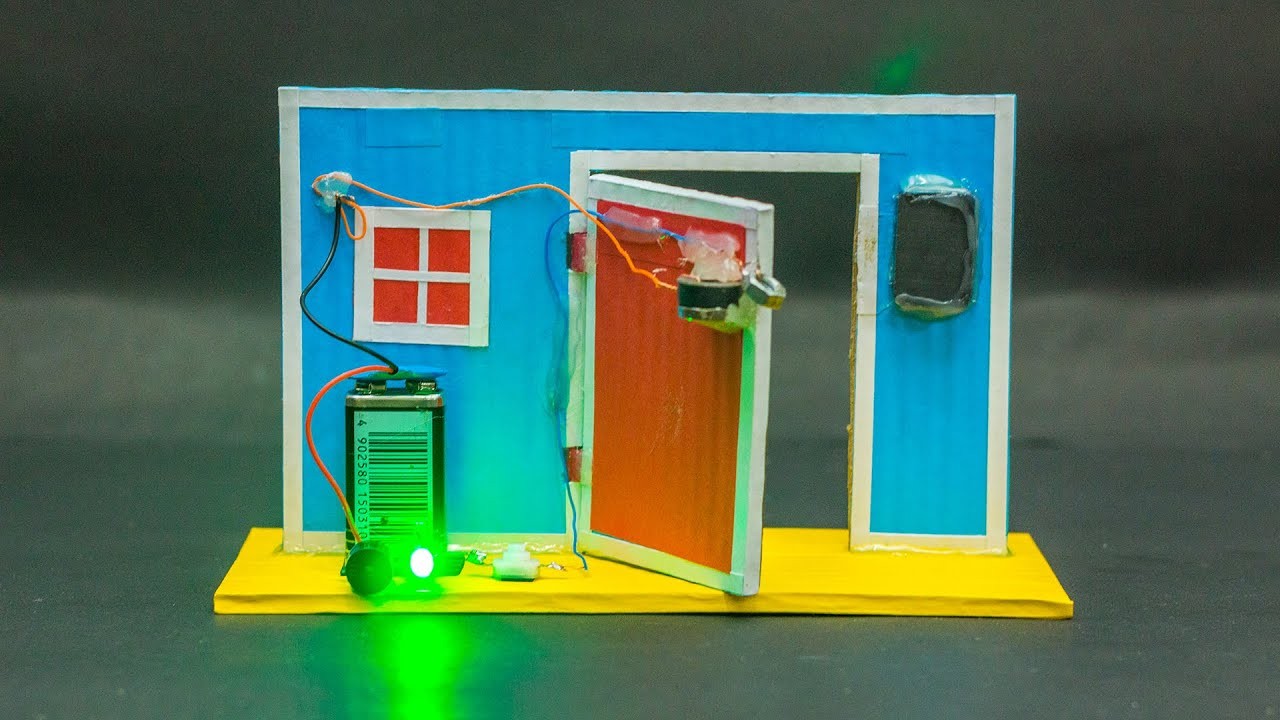 Figure 1: Working Model Setup, Scientific Diagram & Project Prototype for Supermarket Anti Shoplifting Magnetic Strip Gate Model