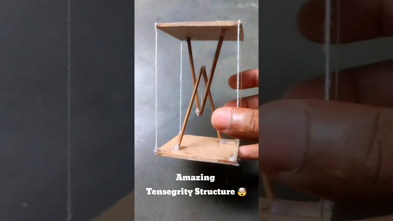 Figure 3: Working Model Setup, Scientific Diagram & Project Prototype for Tensegrity Table Tension Cable Floating Frame Model