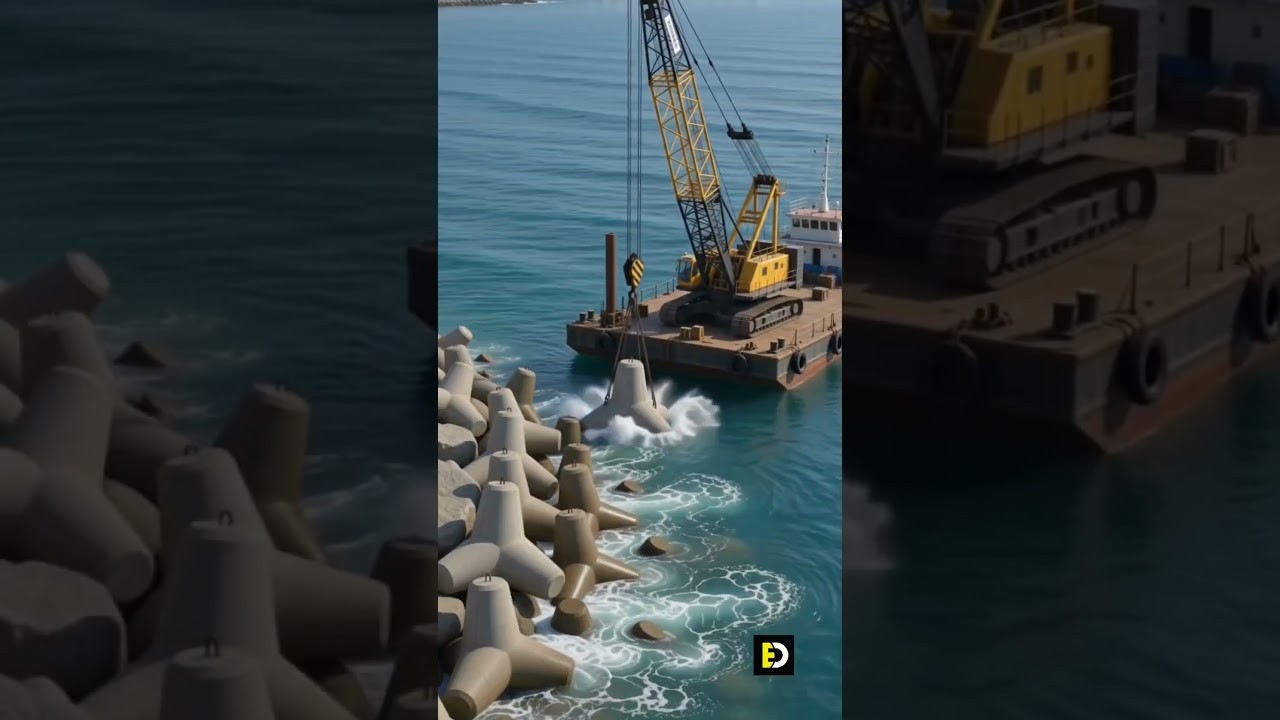 Figure 3: Working Model Setup, Scientific Diagram & Project Prototype for Tetrapod Concrete Breakwater Coastal Armor Wave Dissipator