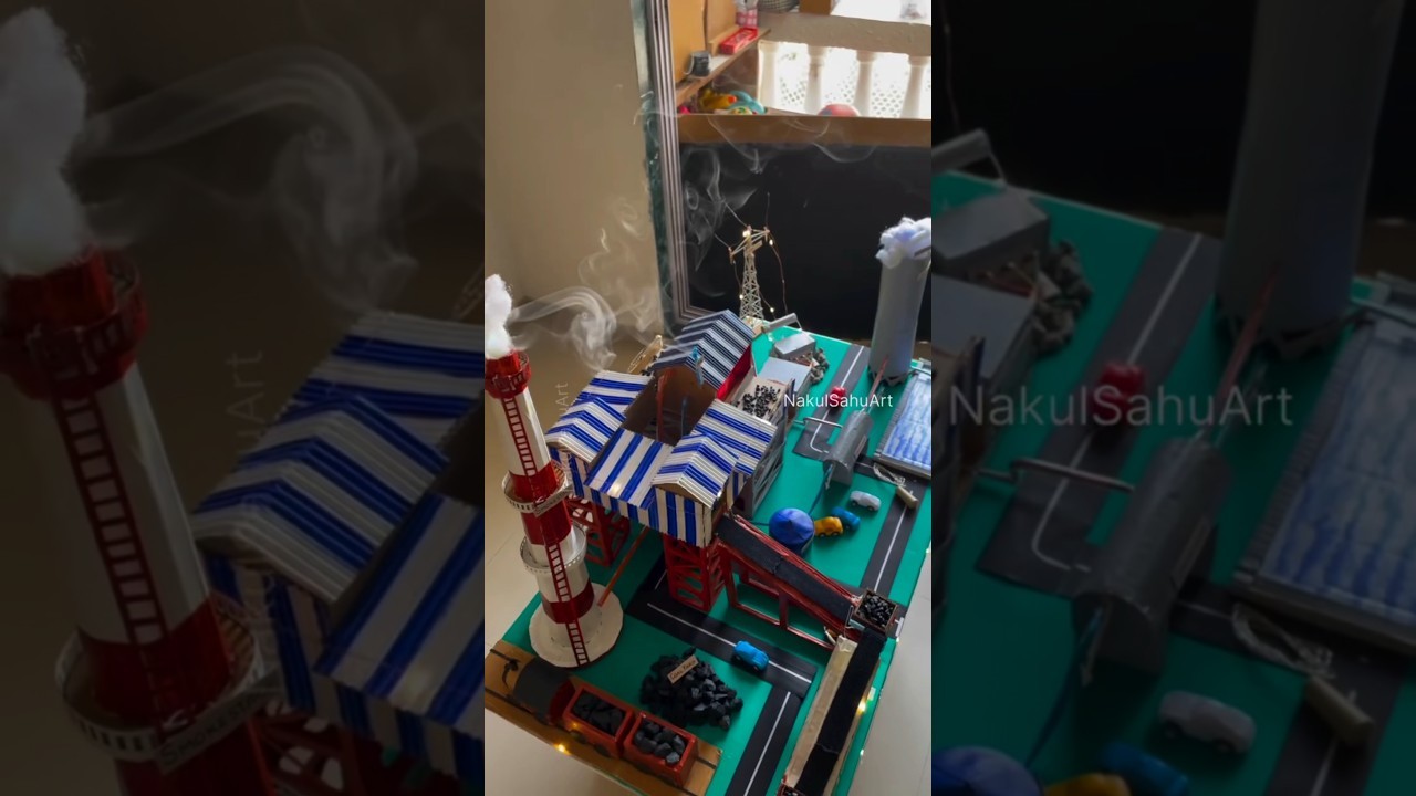 Figure 2: Working Model Setup, Scientific Diagram & Project Prototype for Thermal Power Plant Working Model With Steam Engine