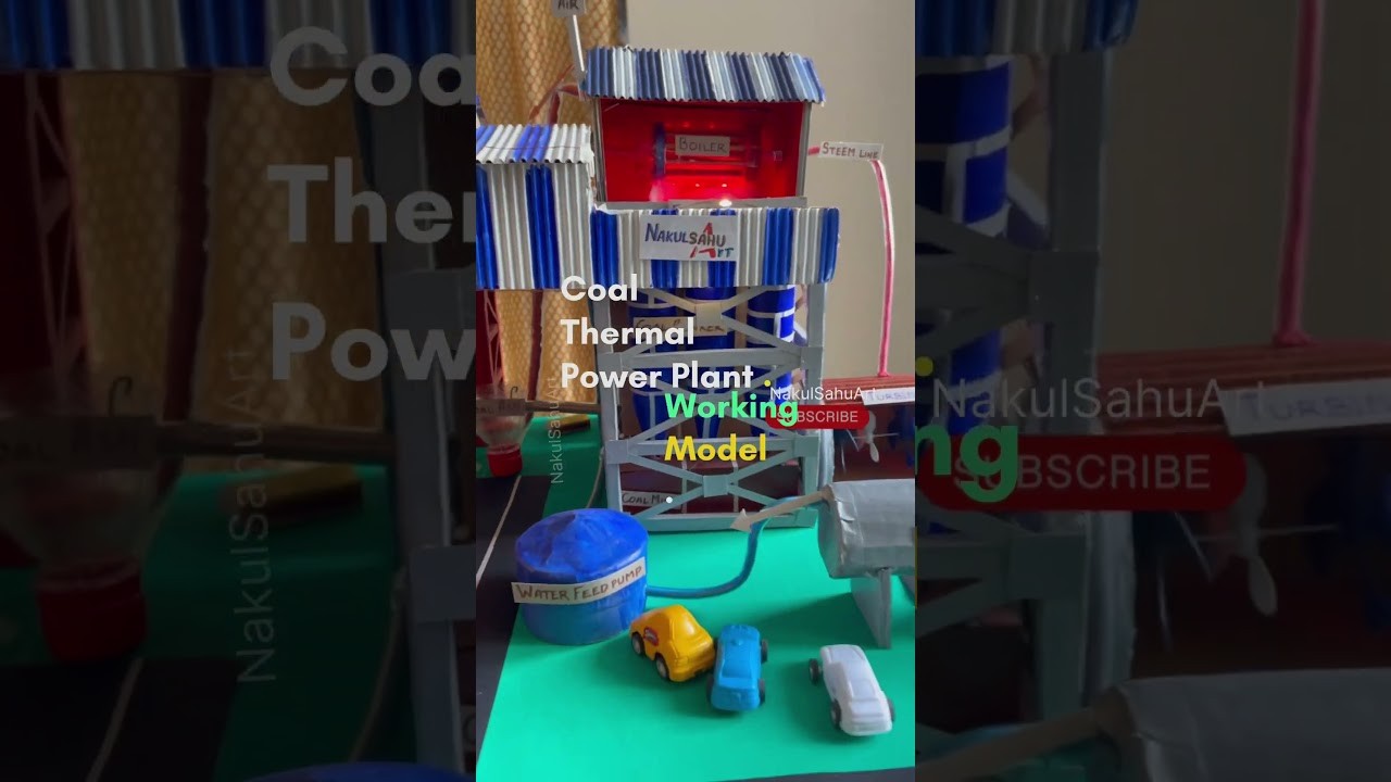Figure 4: Working Model Setup, Scientific Diagram & Project Prototype for Thermal Power Plant Working Model With Steam Engine