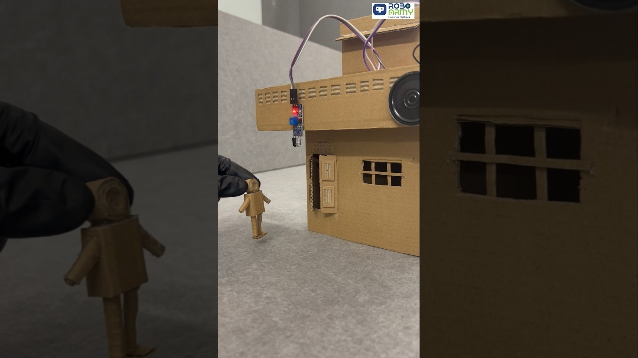 Figure 1: Working Model Setup, Scientific Diagram & Project Prototype for Touchless Doorbell Working Model