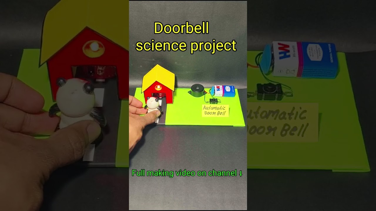 Figure 2: Working Model Setup, Scientific Diagram & Project Prototype for Touchless Doorbell Working Model