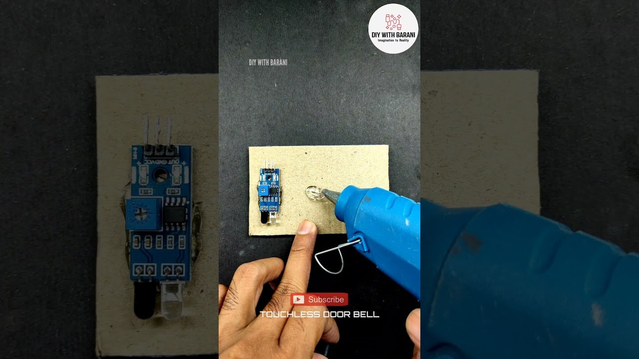 Figure 3: Working Model Setup, Scientific Diagram & Project Prototype for Touchless Doorbell Working Model