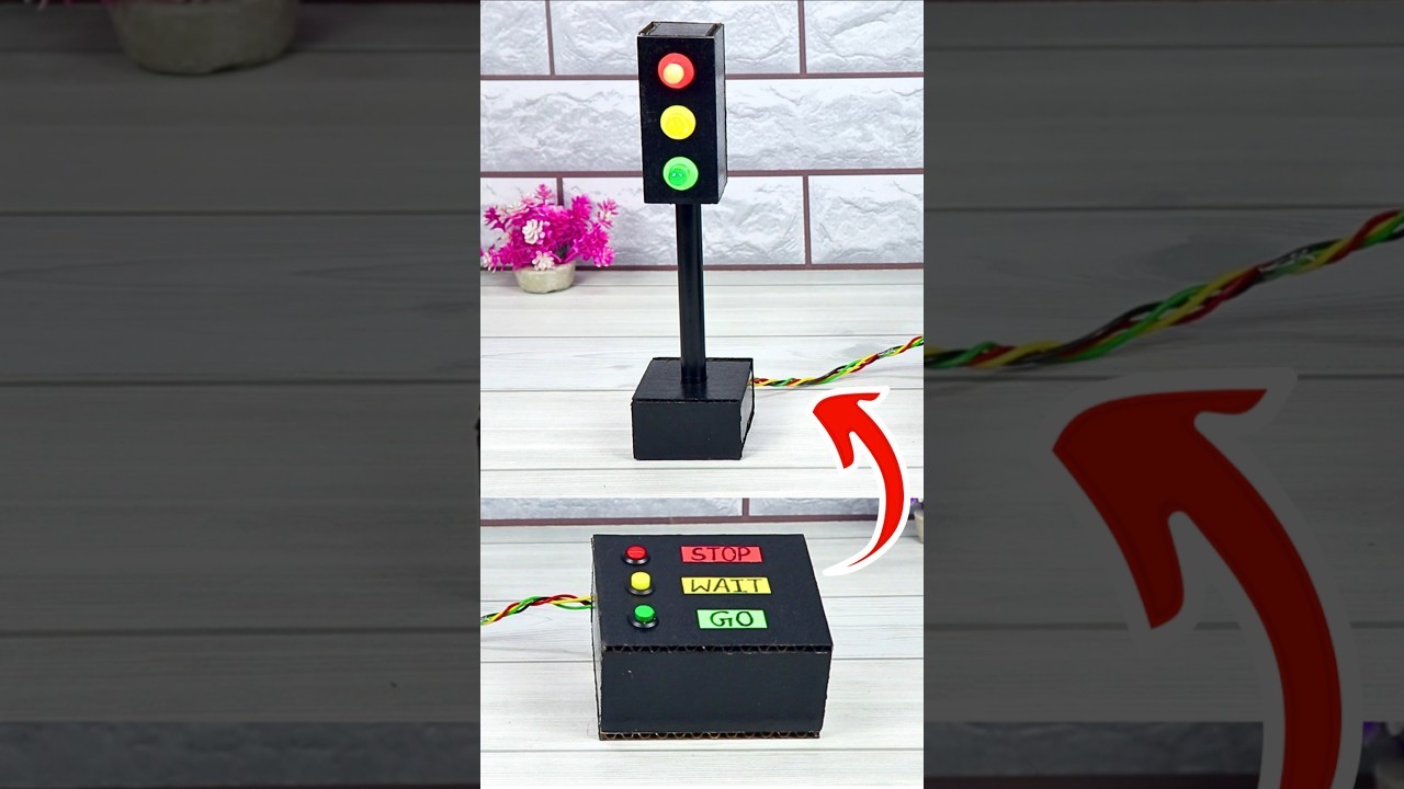 Figure 2: Working Model Setup, Scientific Diagram & Project Prototype for Traffic Light Working Model