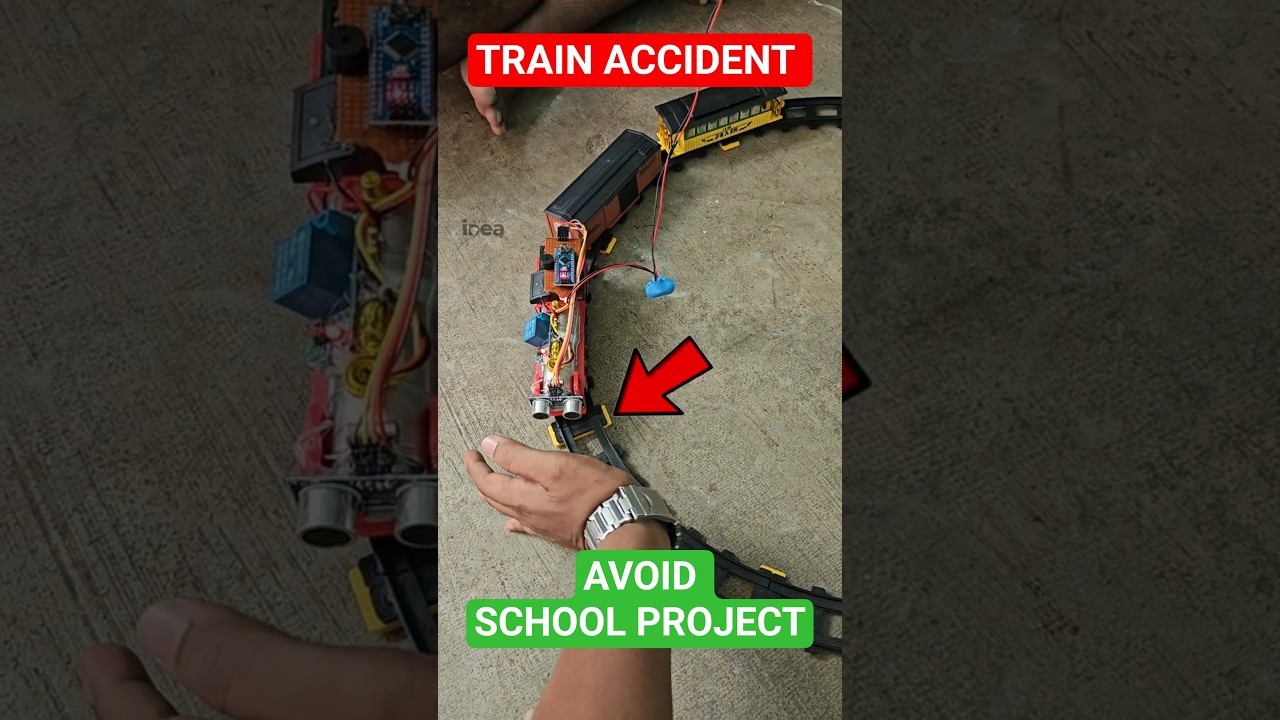 Figure 2: Working Model Setup, Scientific Diagram & Project Prototype for Train Collision Avoidance Infrared Ranging Model