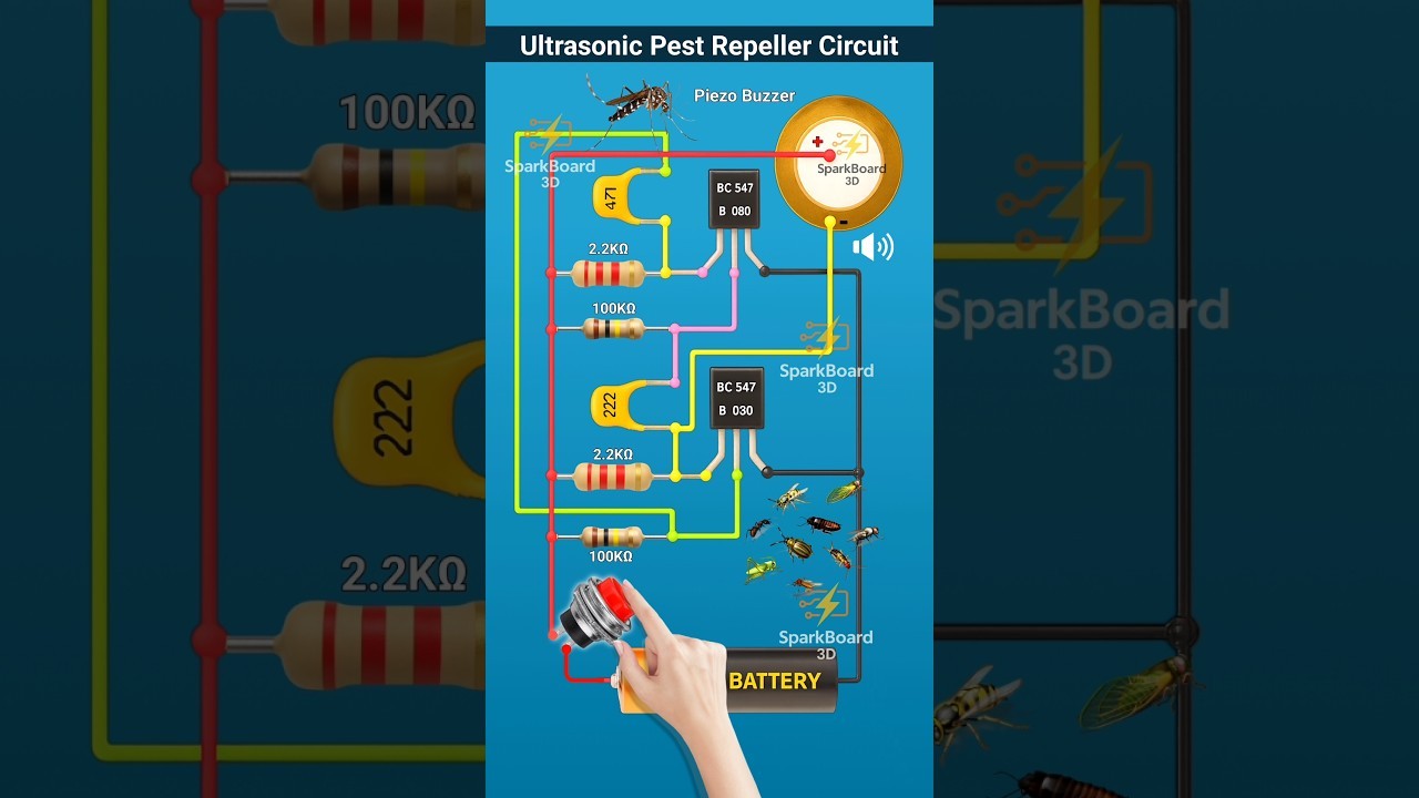 Figure 1: Working Model Setup, Scientific Diagram & Project Prototype for Ultrasonic Rodent Repeller Sweep Frequency Granary Model