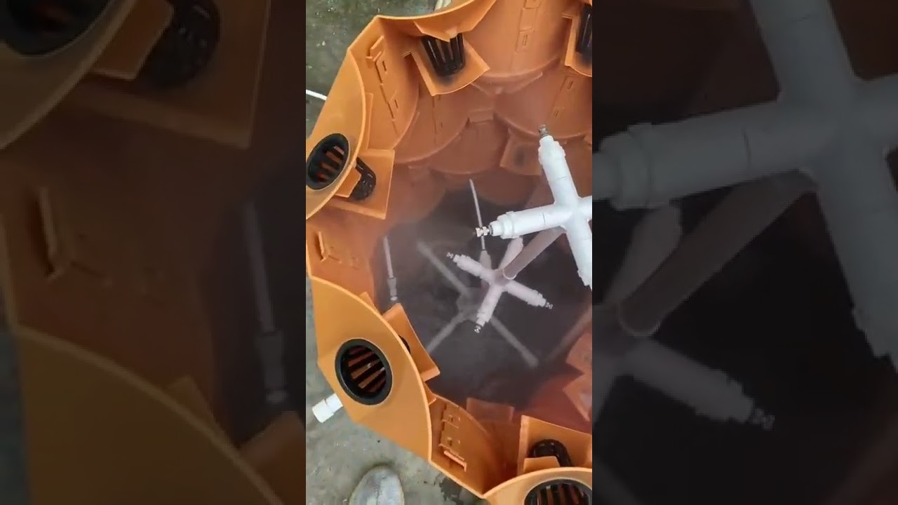Figure 3: Working Model Setup, Scientific Diagram & Project Prototype for Vertical Aeroponic Tower Rotary Root Sprayer Model