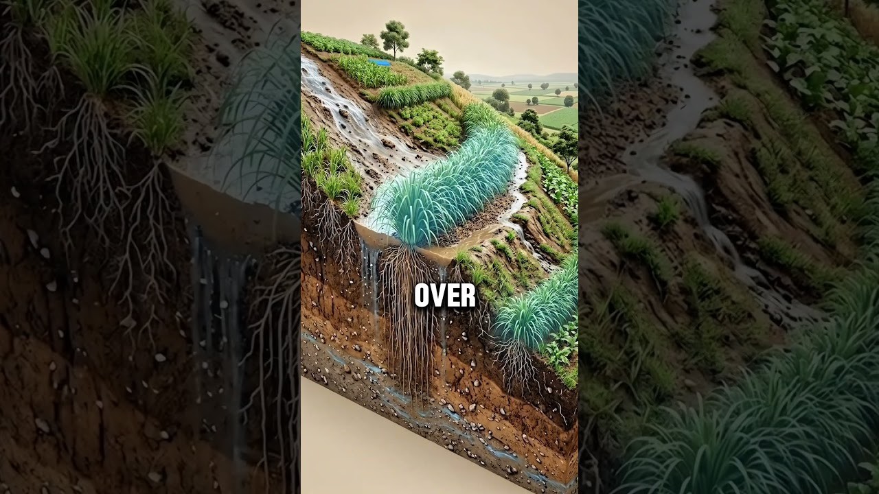 Figure 2: Working Model Setup, Scientific Diagram & Project Prototype for Vetiver Grass Hedge Topsoil Erosion Barrier Model
