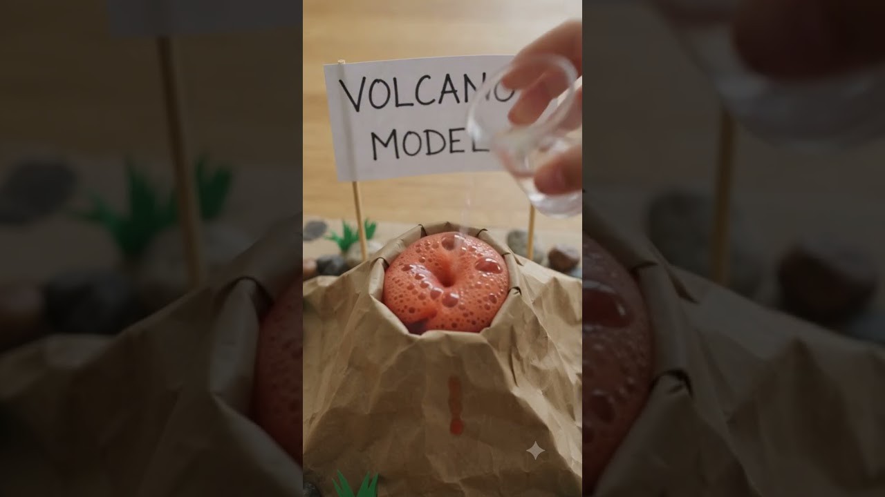 Figure 3: Working Model Setup, Scientific Diagram & Project Prototype for Volcanic Eruption Working Model With Sound