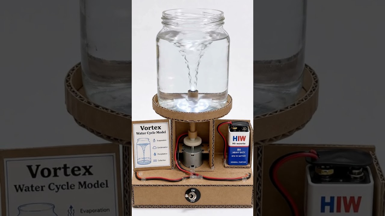 Figure 4: Working Model Setup, Scientific Diagram & Project Prototype for Vortex Separator Centrifugal Sediment Grit Chamber