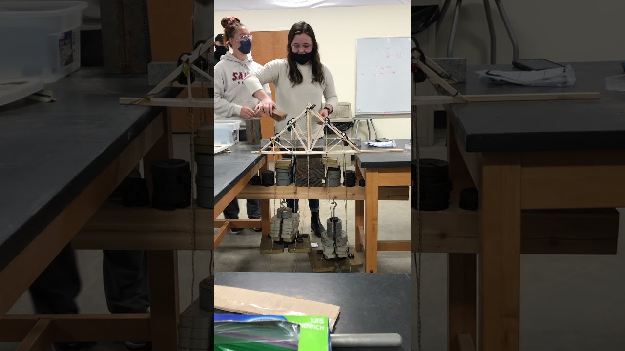 Figure 1: Working Model Setup, Scientific Diagram & Project Prototype for Warren Truss Bridge Strain Gauge Compression Strut