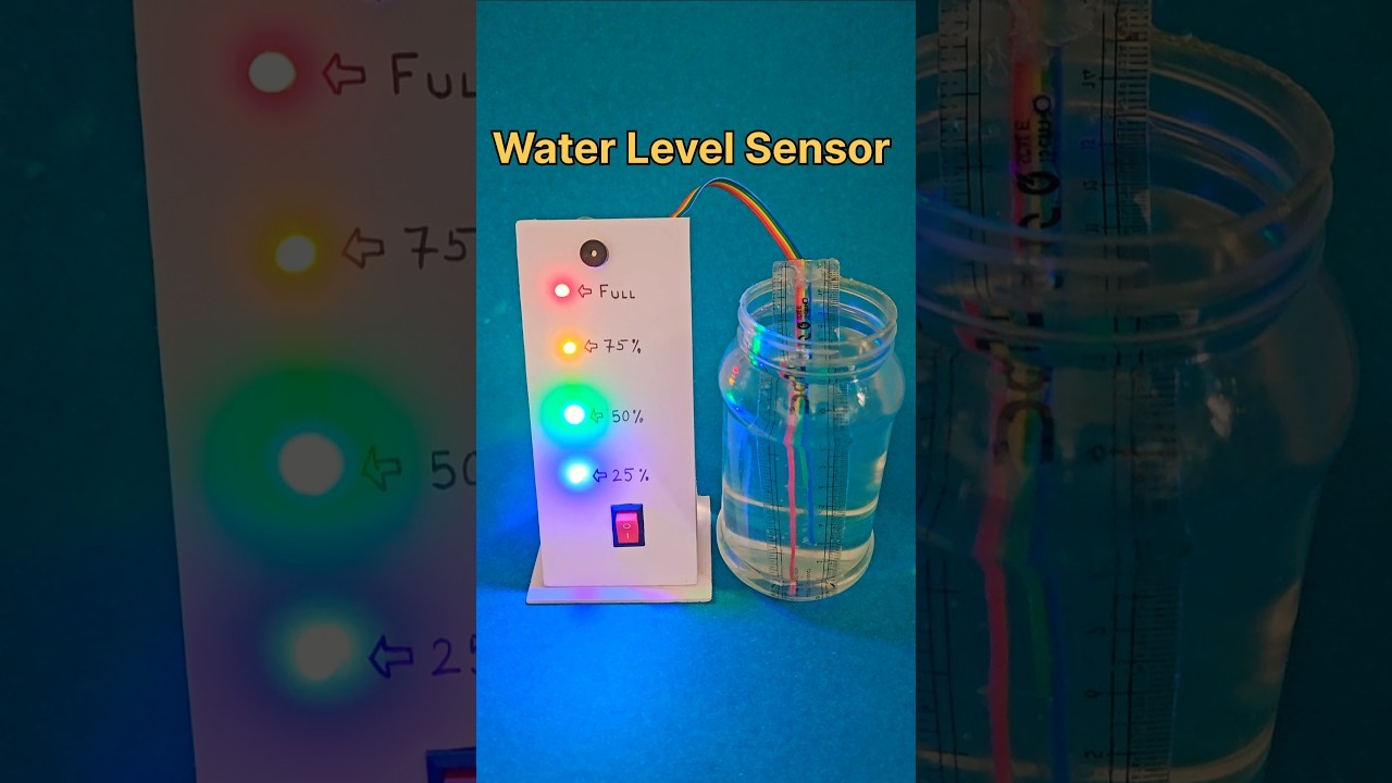 Figure 2: Working Model Setup, Scientific Diagram & Project Prototype for Water Level Indicator Working Model Using Bc547