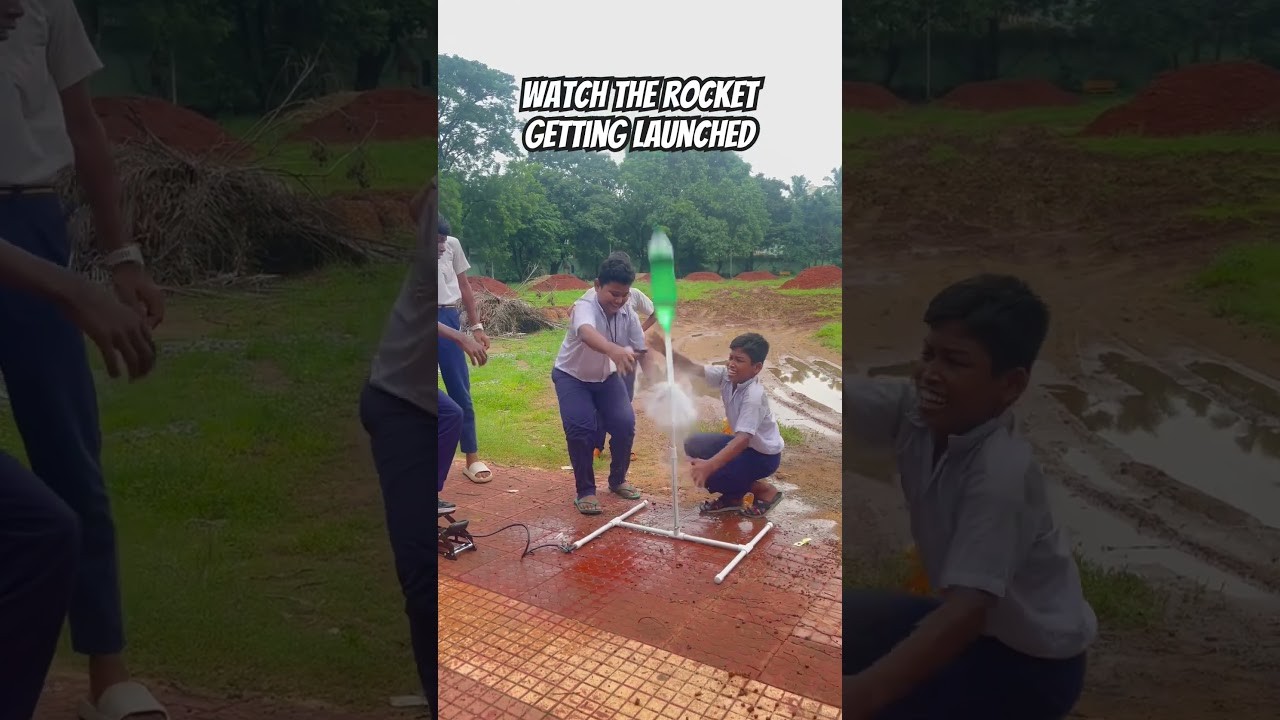 Figure 4: Working Model Setup, Scientific Diagram & Project Prototype for Water Rocket Launcher Compressed Air Reaction Model