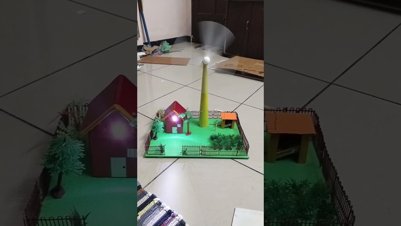 Figure 1: Working Model Setup, Scientific Diagram & Project Prototype for Wind Energy To Electrical Energy Working Model