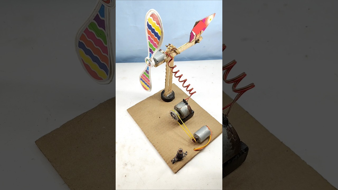 Figure 2: Working Model Setup, Scientific Diagram & Project Prototype for Wind Energy To Electrical Energy Working Model