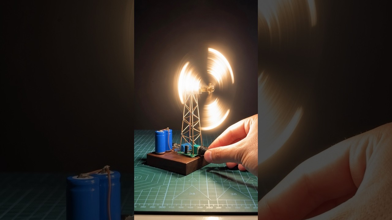 Figure 3: Working Model Setup, Scientific Diagram & Project Prototype for Wind Energy To Electrical Energy Working Model