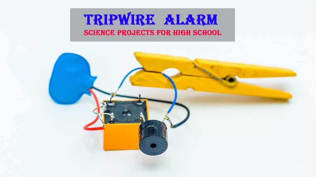 Figure 2: Working Model Setup, Scientific Diagram & Project Prototype for Wire Break Theft Alarm Closed Loop Tripwire Model