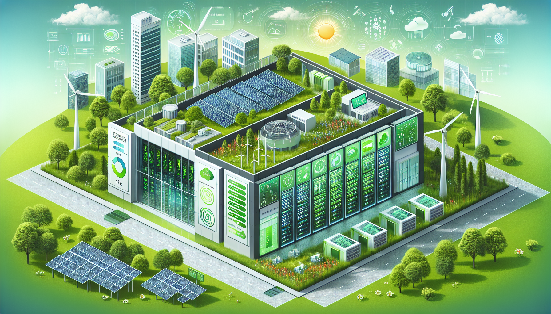 Figure 2: System Model, Architecture & Empirical Results for Data Center Green Energy Power System With Solar