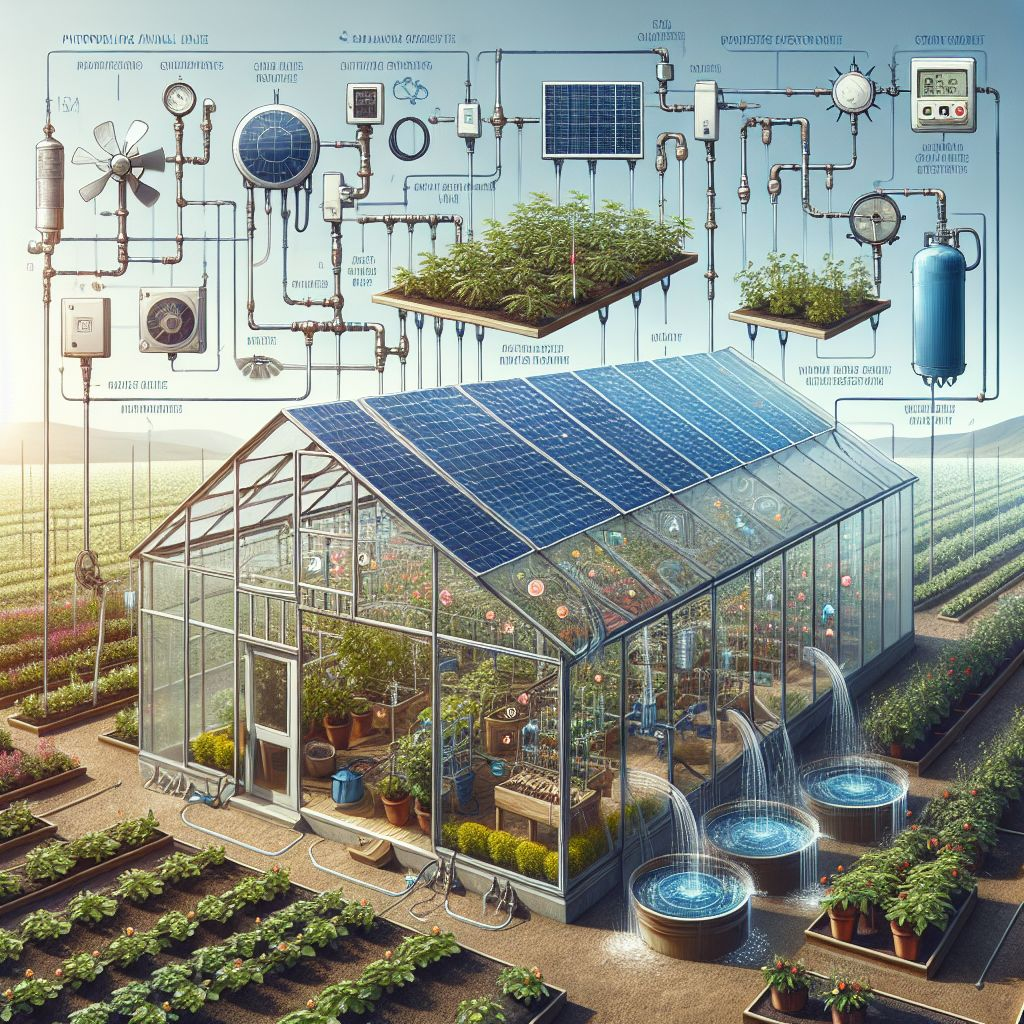 Figure 1: System Model, Architecture & Empirical Results for Solar Automated Greenhouse Irrigation And Ventilation