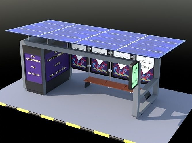 Figure 1: System Model, Architecture & Empirical Results for Solar Bus Stop Lighting With Schedule Display