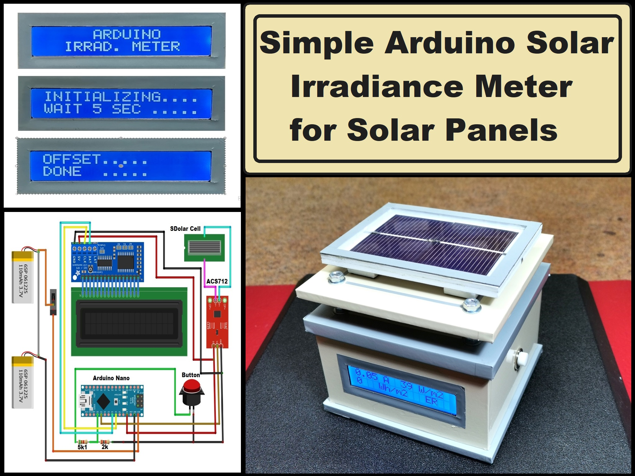 Figure 1: System Model, Architecture & Empirical Results for Solar Irradiance Meter Using Arduino